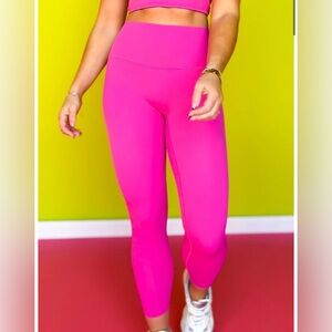 SSYS Vibrant Neon Pink High-Waisted Leggings size XL